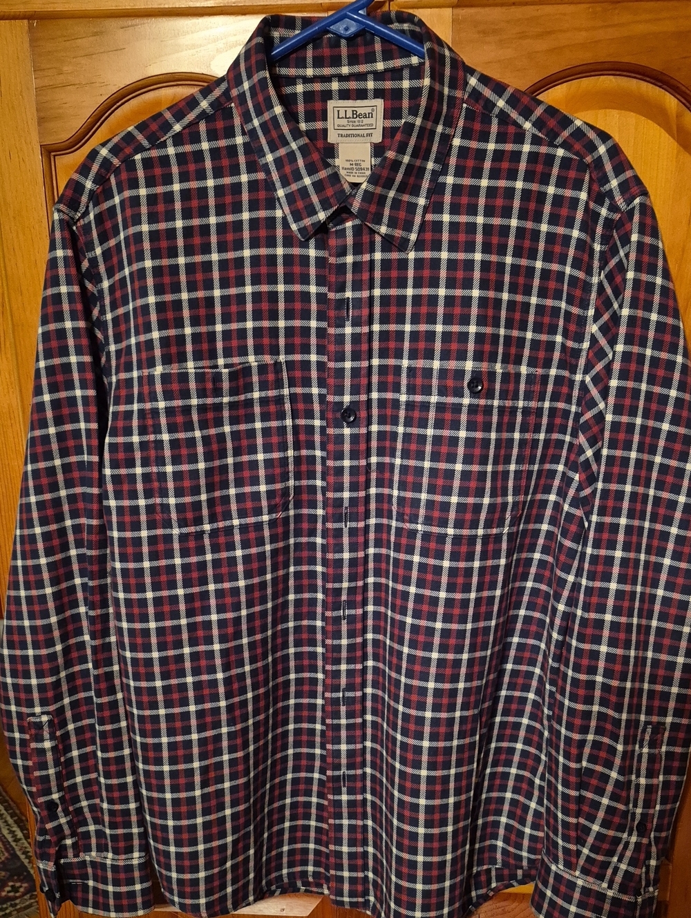 ✨ Men's L.L. Bean Traditional Fit Lightweight Flannel Plaid Shirt ✨